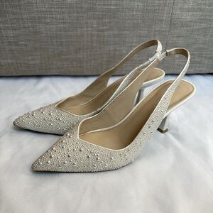 Blue by Betsey Johnson Clark Pearl Slingback Pumps